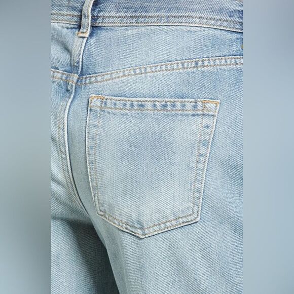 NWT Free People We the Free Maggie Ripped Crop Straight Leg Jeans Size 25 - Picture 10 of 12